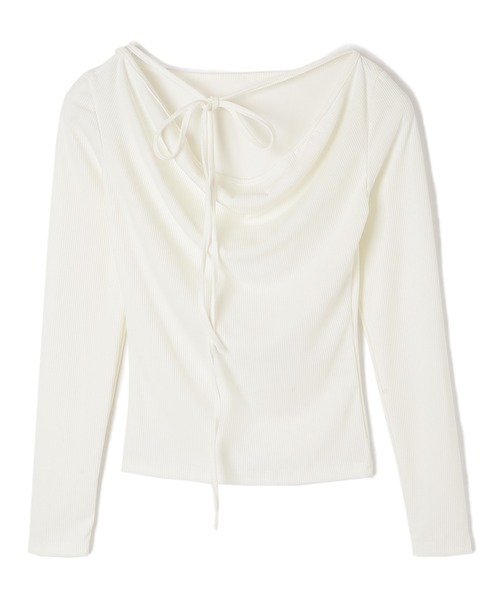 M DOLLY(エムドリー)の「choker ribbon tops/チョーカーリボントップス(Tシャツ/カットソー・レディース・ブラック/ホワイト・S/M)」の13枚目の写真