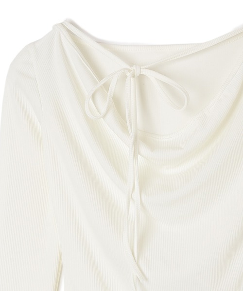 M DOLLY(エムドリー)の「choker ribbon tops/チョーカーリボントップス(Tシャツ/カットソー・レディース・ブラック/ホワイト・S/M)」の15枚目の写真
