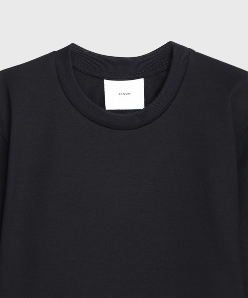 CINOH(チノ)の「REFINAコンパクトTシャツ(Tシャツ/カットソー・レディース・ベージュ系その他/サックスブルー系/ブラック/オフホワイト・40/38/36)」の7枚目の写真