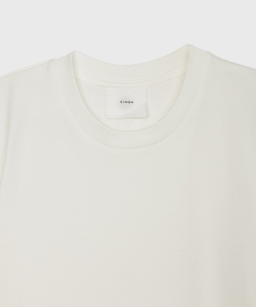 CINOH(チノ)の「REFINAコンパクトTシャツ(Tシャツ/カットソー・レディース・ベージュ系その他/サックスブルー系/ブラック/オフホワイト・40/38/36)」の10枚目の写真