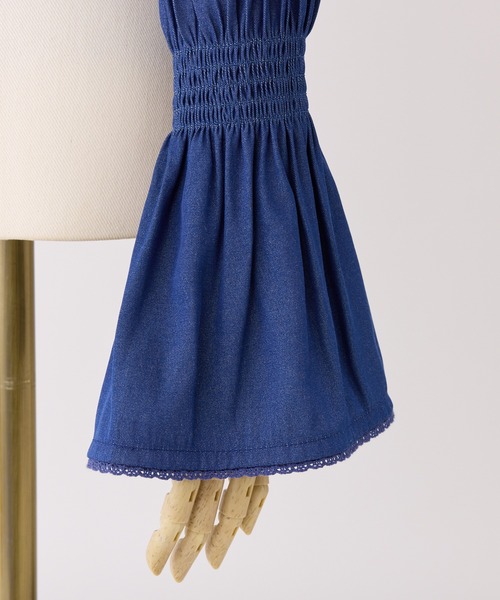 Seemi. byNICECLAUP( シーミーバイナイスクラップ)の「【Seemi. 】シャーリングリボントップス(シャツ/ブラウス・レディース・オフホワイト/ピンク/ブルー系その他/ドット・FREE)」の10枚目の写真