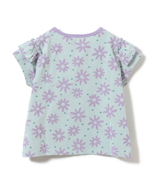 BEAMS mini(ビームスミニ)の「フラワー柄 フリル Tシャツ 2025SS(90~150cm)(Tシャツ/カットソー・キッズ・ピンク/サックスブルー・90/100/110/120/130/140/150)」の21枚目の写真