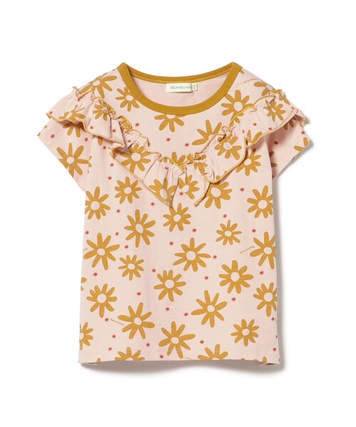 BEAMS mini(ビームスミニ)の「フラワー柄 フリル Tシャツ 2025SS(90~150cm)(Tシャツ/カットソー・キッズ・ピンク/サックスブルー・90/100/110/120/130/140/150)」の22枚目の写真