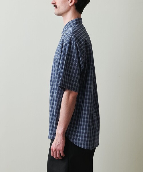 steven alan チェックシャツ キャンプカラーシャツ オーバーサイズ L STEVEN ALAN シャツ 「Steven Alan」 60 コンパクトヤーン