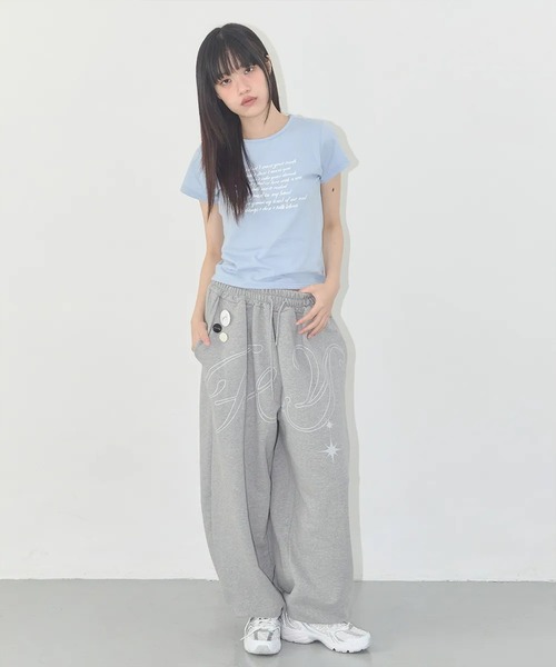 ★FANCYCLUB★ANGEL MARK CROP TEE (SKY BLUE)★正規品/直送料込 FANCY CLUB】ANGEL MARK CROP TEE | OUR BRAND,FANCY CLUB