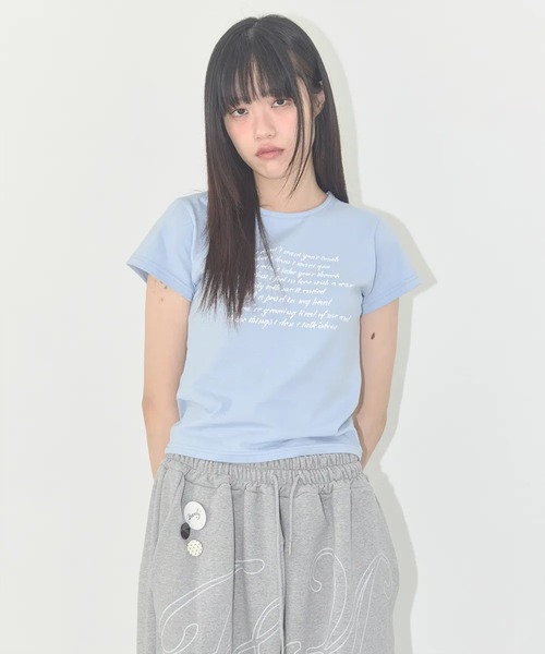 tシャツ A'GEM/9 × .kom 「 FANCY CLUB/ファンシークラブ」 ANGEL MARK CROP TEE/エンジェルマーク クロッ A'GEM/9 × .kom 『 FANCY CLUB/ファンシークラブ』 ANGEL MARK