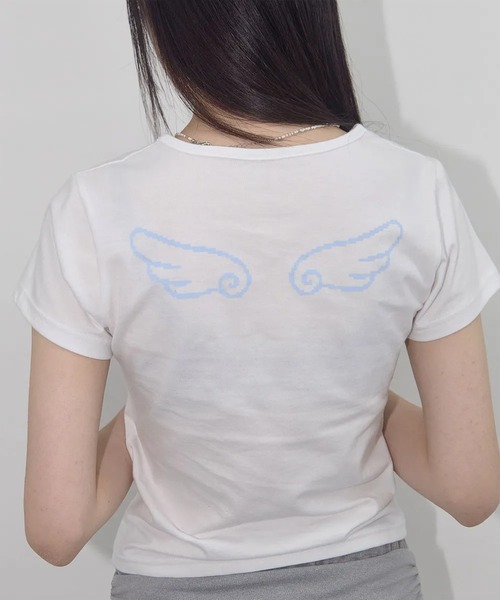 tシャツ A'GEM/9 × .kom 「 FANCY CLUB/ファンシークラブ」 ANGEL MARK CROP TEE/エンジェルマーク クロッ A'GEM/9 × .kom 『 FANCY CLUB/ファンシークラブ』 ANGEL MARK