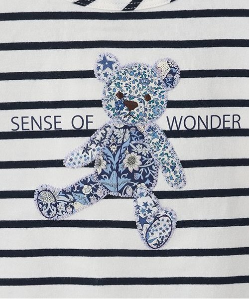 sense of wonder（センスオブワンダー）の「リバティクマアップリケＴシャツ（Tシャツ/カットソー・キッズ・ピンク/ネイビー・80ｃｍ/100cm/110cm/120cm/130cm/90cm）」の7枚目の写真