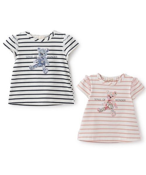 sense of wonder（センスオブワンダー）の「リバティクマアップリケＴシャツ（Tシャツ/カットソー・キッズ・ピンク/ネイビー・80ｃｍ/100cm/110cm/120cm/130cm/90cm）」の12枚目の写真