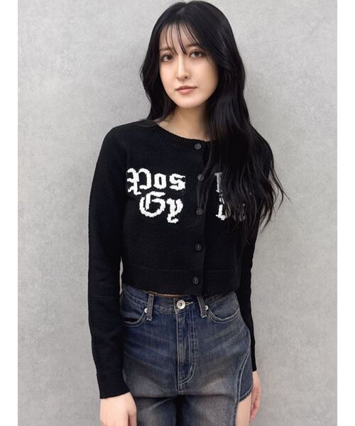GYDA（ジェイダ）の「Posher GYDAパイルニットカーディガン（カーディガン/ボレロ・レディース・オフホワイト/ブラック・FREE）」の2枚目の写真