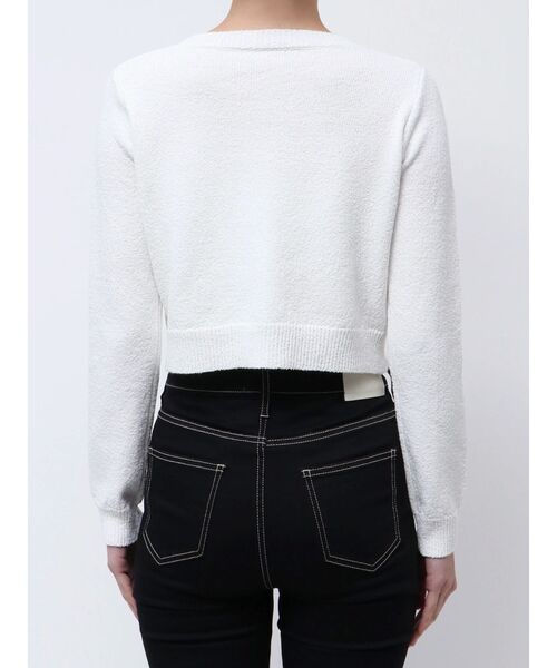 GYDA（ジェイダ）の「Posher GYDAパイルニットカーディガン（カーディガン/ボレロ・レディース・オフホワイト/ブラック・FREE）」の12枚目の写真