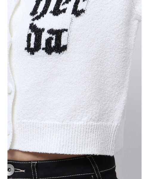 GYDA（ジェイダ）の「Posher GYDAパイルニットカーディガン（カーディガン/ボレロ・レディース・オフホワイト/ブラック・FREE）」の15枚目の写真