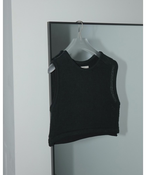 アンヌーク　Lowgauge Short Knit ベージュ anuke（アンヌーク）の「Lowgauge Short Knit（ニット/セーター
