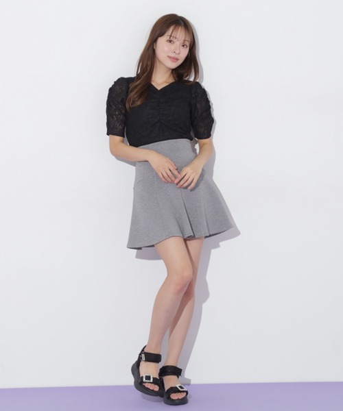 JILL by JILL STUART(ジルバイジルスチュアート)の「◇ギャザースリーブレースTシャツ(Tシャツ/カットソー・レディース・ホワイト/ブラック・FREE)」の22枚目の写真