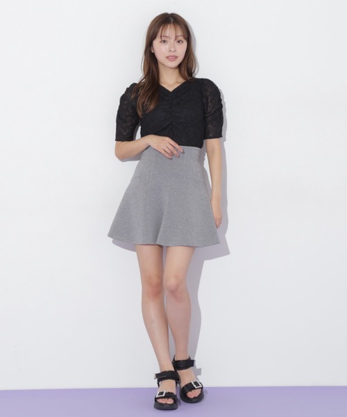 JILL by JILL STUART(ジルバイジルスチュアート)の「◇ギャザースリーブレースTシャツ(Tシャツ/カットソー・レディース・ホワイト/ブラック・FREE)」の21枚目の写真