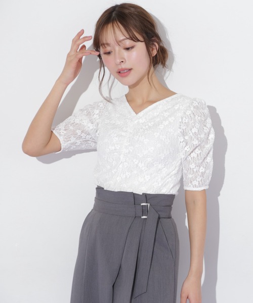 JILL by JILL STUART(ジルバイジルスチュアート)の「◇ギャザースリーブレースTシャツ(Tシャツ/カットソー・レディース・ホワイト/ブラック・FREE)」の17枚目の写真