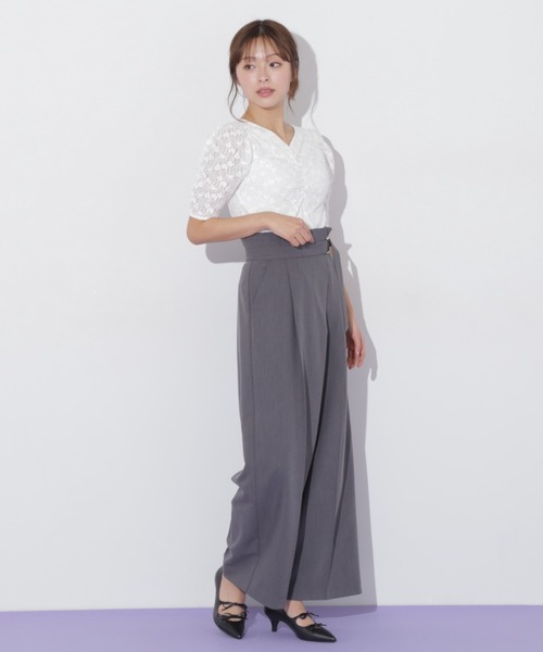 JILL by JILL STUART(ジルバイジルスチュアート)の「◇ギャザースリーブレースTシャツ(Tシャツ/カットソー・レディース・ホワイト/ブラック・FREE)」の12枚目の写真