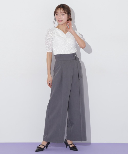 JILL by JILL STUART(ジルバイジルスチュアート)の「◇ギャザースリーブレースTシャツ(Tシャツ/カットソー・レディース・ホワイト/ブラック・FREE)」の10枚目の写真