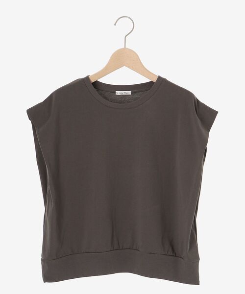 le.coeur blanc(ルクールブラン)の「コットンタックショルダーTシャツ(Tシャツ/カットソー・レディース・パープル/オフホワイト/ダークグレー/ブラック/サックスブルー・38)」の9枚目の写真