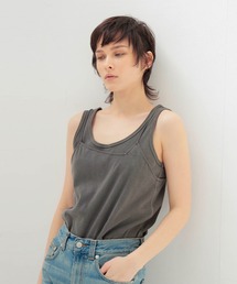 DRESSLAVE | pigment over dyed double camisole(ピグメントオーバーダイダブルキャミソール)(タンクトップ)