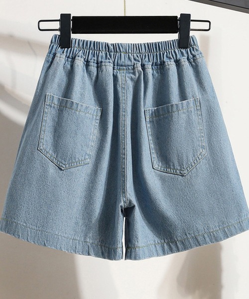 SPIGA（スピーガ）の「裾ﾌﾟﾘｰﾂｼｮｰﾄﾊﾟﾝﾂ（デニムパンツ・レディース・ブルー/ネイビー・MEDIUM/LARGE）」の4枚目の写真