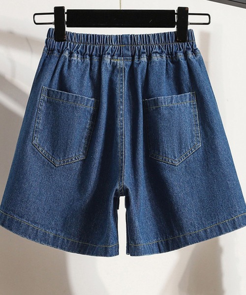 SPIGA（スピーガ）の「裾ﾌﾟﾘｰﾂｼｮｰﾄﾊﾟﾝﾂ（デニムパンツ・レディース・ブルー/ネイビー・MEDIUM/LARGE）」の5枚目の写真