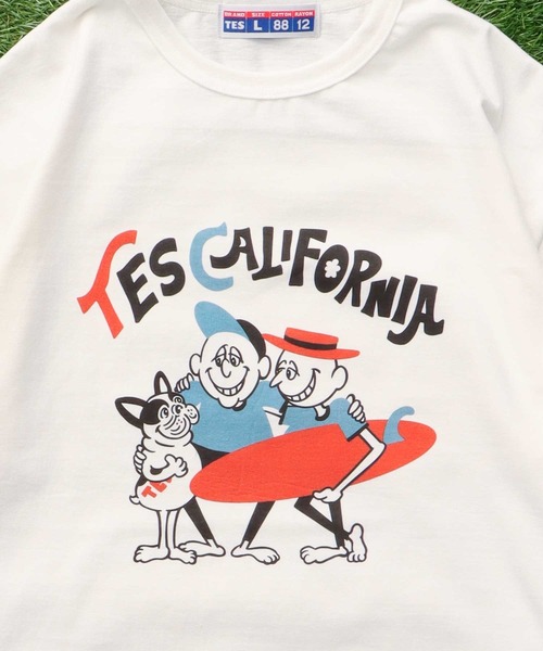 The Endless Summer(エンドレスサマー)の「TES 8812 SURF HOLIC T-SHIRT / Tシャツ(Tシャツ/カットソー・メンズ・グレー/ホワイト・MEDIUM/SMALL/X-LARGE/LARGE)」の6枚目の写真