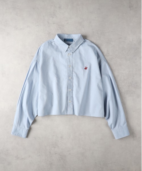 BEVERLY HILLS POLO CLUB(ビバリーヒルズポロクラブ)の「BEVERLY HILLS POLO CLUB(ビバリーヒルズポロクラブ)【レディース】【限定展開】クロップド丈シャツ(シャツ/ブラウス・レディース・イエロー/ホワイト/ブラック/ブルー/グリーン・S)」の4枚目の写真
