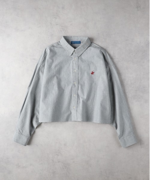 BEVERLY HILLS POLO CLUB(ビバリーヒルズポロクラブ)の「BEVERLY HILLS POLO CLUB(ビバリーヒルズポロクラブ)【レディース】【限定展開】クロップド丈シャツ(シャツ/ブラウス・レディース・イエロー/ホワイト/ブラック/ブルー/グリーン・S)」の1枚目の写真
