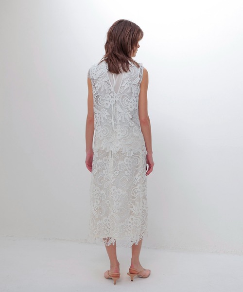 DRESSLAVE（ドレスレイブ）の「motief lace midi skirt(モチーフレースミディスカート)（スカート・レディース・ホワイト/ネイビー・38/36）」の16枚目の写真