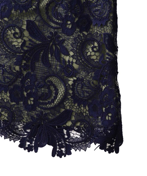 DRESSLAVE（ドレスレイブ）の「motief lace midi skirt(モチーフレースミディスカート)（スカート・レディース・ホワイト/ネイビー・38/36）」の18枚目の写真