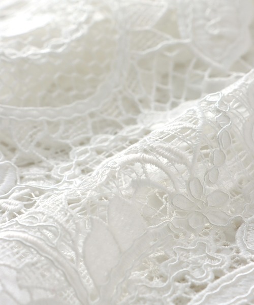 DRESSLAVE（ドレスレイブ）の「motief lace midi skirt(モチーフレースミディスカート)（スカート・レディース・ホワイト/ネイビー・38/36）」の21枚目の写真