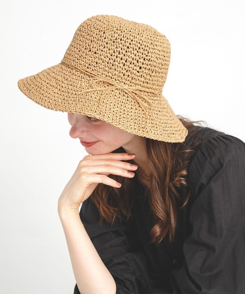 URBAN RESEARCH Sonny Label（アーバンリサーチサニーレーベル）の「折り畳みペーパーハット（ハット・レディース・キャメル/ベージュ・ONE）」の20枚目の写真