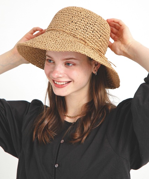 URBAN RESEARCH Sonny Label（アーバンリサーチサニーレーベル）の「折り畳みペーパーハット（ハット・レディース・キャメル/ベージュ・ONE）」の21枚目の写真