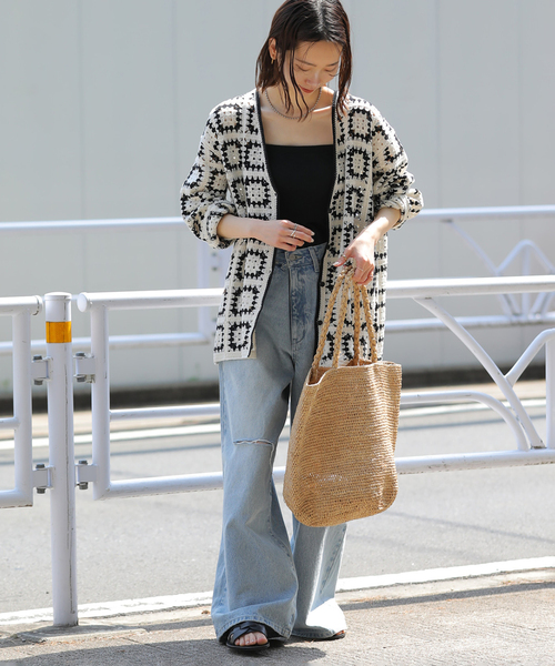 JOURNAL STANDARD relume(ジャーナルスタンダード レリューム)の「クロシェモチーフVネックカーディガン(カーディガン/ボレロ・レディース・ベージュ・FREE)」の7枚目の写真
