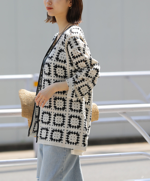 JOURNAL STANDARD relume(ジャーナルスタンダード レリューム)の「クロシェモチーフVネックカーディガン(カーディガン/ボレロ・レディース・ベージュ・FREE)」の13枚目の写真