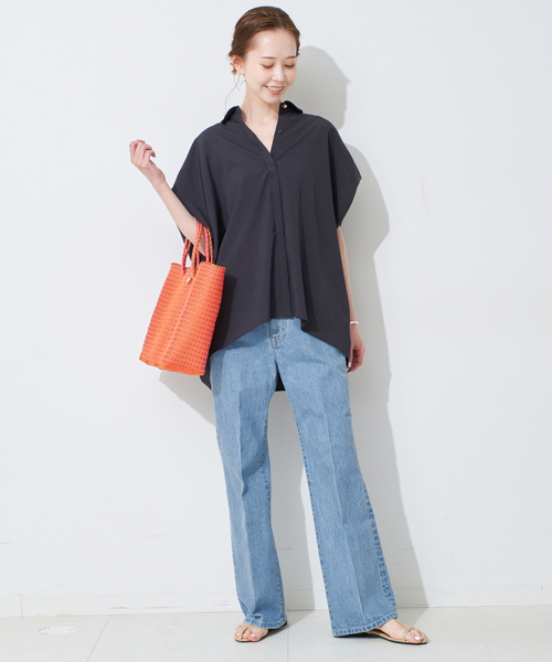 SLOBE IENA(スローブイエナ)の「LE DENIM スリムフレアレングス(その他パンツ・レディース・サックスブルー・34/36/38/40)」の6枚目の写真