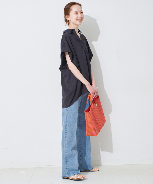SLOBE IENA(スローブイエナ)の「LE DENIM スリムフレアレングス(その他パンツ・レディース・サックスブルー・34/36/38/40)」の7枚目の写真