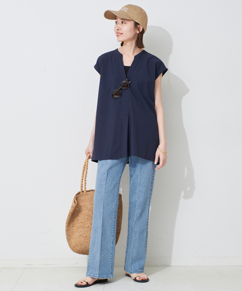 SLOBE IENA(スローブイエナ)の「LE DENIM スリムフレアレングス(その他パンツ・レディース・サックスブルー・34/36/38/40)」の14枚目の写真