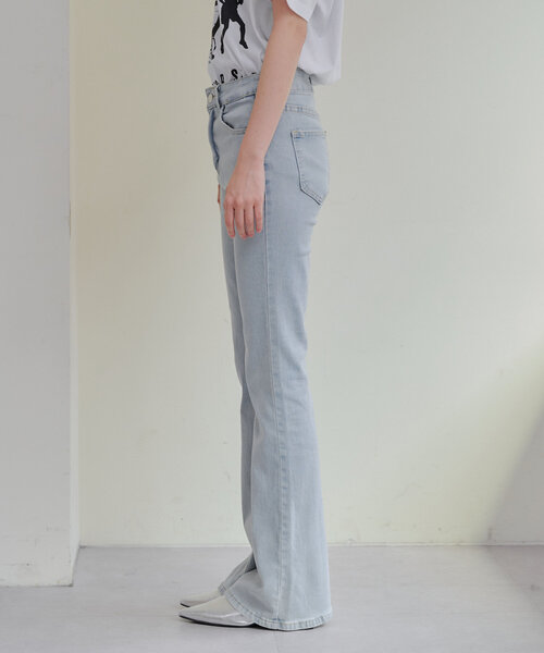 Another Branch olive des olive(アナザーブランチオリーブデオリーブ)の「【伸縮性あり / 脚長美脚シルエット】セミフレアデニム(デニムパンツ・レディース・その他/ブラック・SMALL/MEDIUM/FREE)」の19枚目の写真