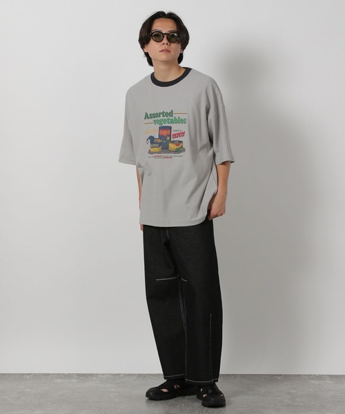 LAKOLE（ラコレ）の「ナシジリンガーT / 452697（Tシャツ/カットソー・メンズ・ブラック/ネイビー/レッド・MEDIUM/LARGE）」の4枚目の写真