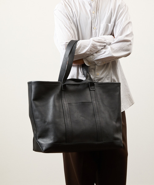 SLOW 黒 レザートートバッグ SLOW / スロウ / cb-2waytote- クロムステアレザー2WAYトート