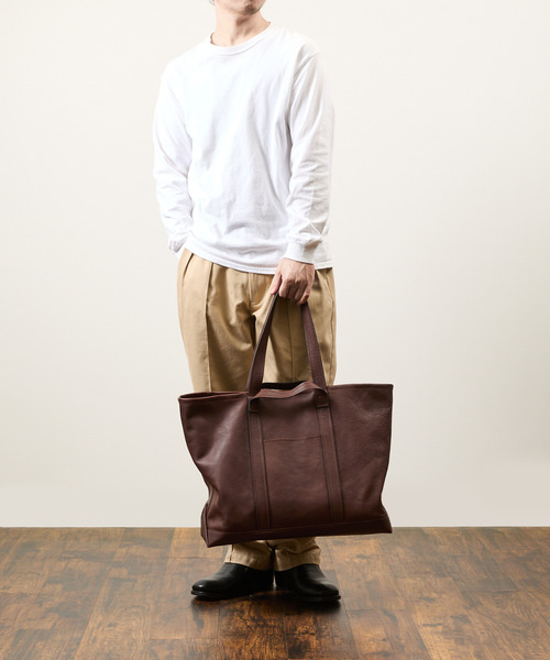 【美品】SLOWスロウ キャンバス × レザー 2way トートバッグ ブラウン SLOW / スロウ / cb-2waytote- クロムステアレザー2WAYトート