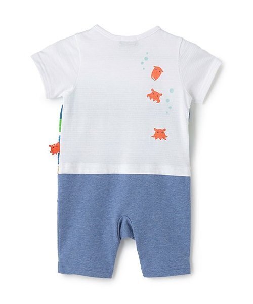 kladskap（クレードスコープ）の「海の中プリント半袖カバーオール（ロンパース・キッズ・オフホワイト・70cm/80ｃｍ）」の2枚目の写真