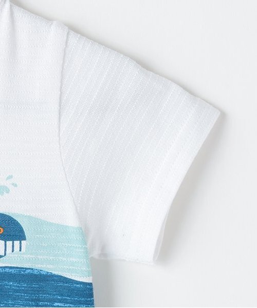 kladskap（クレードスコープ）の「海の中プリント半袖カバーオール（ロンパース・キッズ・オフホワイト・70cm/80ｃｍ）」の4枚目の写真