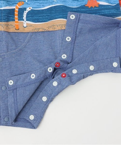 kladskap（クレードスコープ）の「海の中プリント半袖カバーオール（ロンパース・キッズ・オフホワイト・70cm/80ｃｍ）」の8枚目の写真