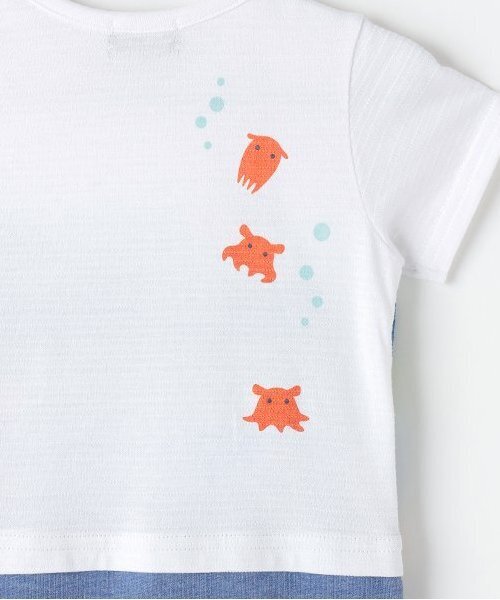 kladskap（クレードスコープ）の「海の中プリント半袖カバーオール（ロンパース・キッズ・オフホワイト・70cm/80ｃｍ）」の9枚目の写真