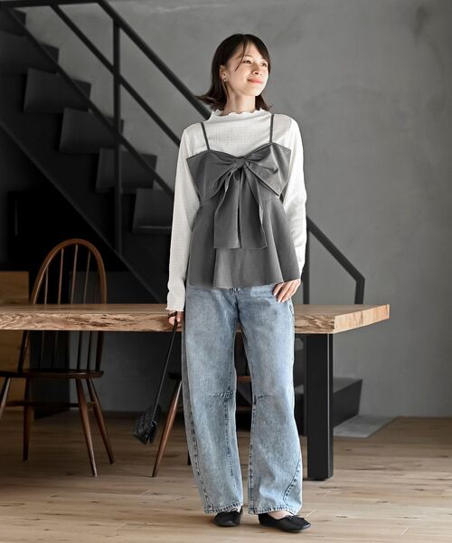 litmus リボンビスチェ AMI】リボンビスチェロンTセット（Tシャツ） | POM PONETTE AMI