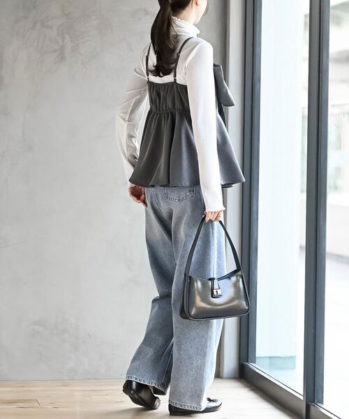 rps（アールピーエス）の「リボンビスチェ（キャミソール・レディース・ブラック/杢グレー/ネイビー/モカ・フリー）」の16枚目の写真