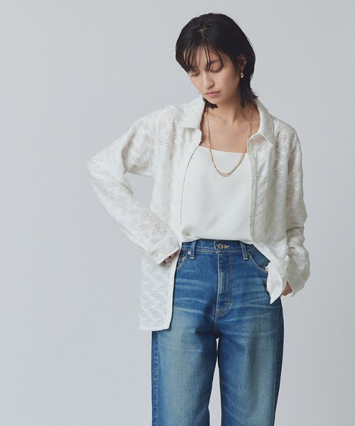 RASW（ラス）の「[RASW]カットレースジャカードシャツ（シャツ/ブラウス・レディース・ブラック/オフホワイト・M）」の18枚目の写真